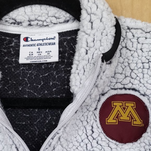 Champion University of Minnesota Full-zip Sherpa Jacket Size Small - Picture 10 of 11
